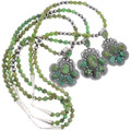 Emerald Valley Green Turquoise Pendant Necklace Desert Pearl Sterling Strand 0230