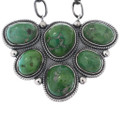 Nevada Turquoise Six Stone Sterling Silver Pendant 48930
