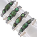 Turquoise Sterling Silver 3 Stone Cuff Bracelet 48949