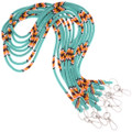 Colorful Beaded Navajo Pattern Neck Lanyard Security Badge 48953