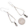Navajo Sterling Silver Turquoise Earrings 48956