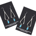 Southwest Native American Turquoise French Hook Earrings 48956