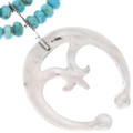 Beaded Turquoise Navajo Naja Pendant Necklace 48961