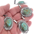 Sterling Silver Number 8 Turquoise Five Stone Necklace 48962