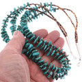 Double Strand Graduated Turquoise Nugget Heishi Necklace Artist Lula Begay 48963
