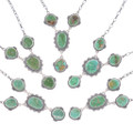 Native Style Turquoise Necklace Green Emerald Valley Stones 48983