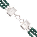 Native American Malachite Bead Necklace Sterling Ends 48986