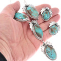 Native American Sterling Silver Turquoise Necklace 48996
