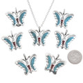 Native American Butterfly Pendant Chain Included 49003