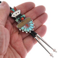 Native American Kachina Turquoise Inlay Bolo Tie 49025