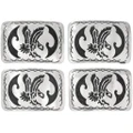 Overlay Silver Belt Buckle Navajo Soaring Eagle by Garrison Boyd 0040