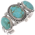 Native American Sterling Silver Turquoise Bracelet 49040