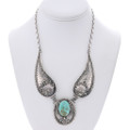 Vintage Navajo Turquoise Sterling Silver Necklace 49042