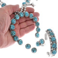 Native American Turquoise Squash Blossom Necklace Jewelry Ensemble 49046