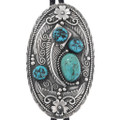 Southwest Sterling Silver Turquoise Bolo Tie 49063