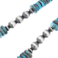 Blue Turquoise Necklace Sterling Silver Desert Pearl Accents 49070