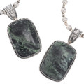 Smokey Spiderweb Variscite Pendant Chain Included 49077