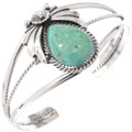 Arizona Turquoise Bracelet Sterling Silver Navajo Cuff by Keith Henry 0393