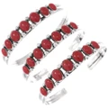 ]Native American Coral Ladies Bracelet 49096