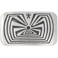 Vintage Sterling Silver Man In The Maze Belt Buckle 49104