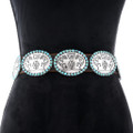 Authentic Zuni Kokopelli Turquoise Concho Belt 49106