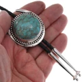 Southwest Silver Turquoise Horseshoe Bolo Tie 49110