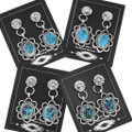 Native American Sterling Silver Turquoise Earrings 49113