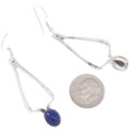 Sterling Silver Lapis Earrings French Hook Dangles 49115