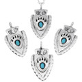 Southwest Navajo Bear Paw Symbol Arrowhead Pendant 49118