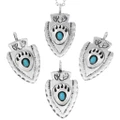 Southwest Navajo Bear Paw Symbol Arrowhead Pendant 49118