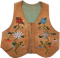 Hand Beaded Native American Leather Vest 49124