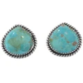 Turquoise Earrings Navajo Sterling Silver 49133
