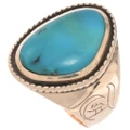 Men's 14K Yellow Gold Turquoise Ring 49143
