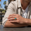 Gold Turquoise Mens Ring for Sale 49143