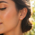.75 carat Each Diamond Earrings 1.25 Total Carat Weight 18K Gold 49146