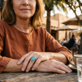 Real Turquoise Ring Womens or Mens 49147