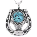 Lucky Horseshoe Turquoise Pendant 49150