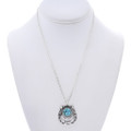 Spiderweb Turquoise Horseshoe Navajo Pendant by Lenora Begay 0513