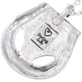 Authentic Native Made horseshoe Pendant Artist Lenora Begay Signed 49150