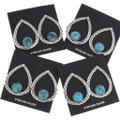 Sterling Silver Turquoise Earrings Nugget Style Stones 49152