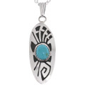 Turquoise Sterling Silver Overlay Pendant 49163
