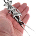 Southwest Native American Kachina Bolo Sterling Silver Tips 49167