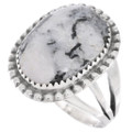 White Buffalo Turquoise Ring 49168