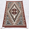 Vintage Two Grey Hills Navajo Rug 49182