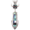 Vintage Navajo Inlay Turquoise Kachina Pendant 49184
