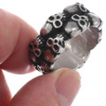 Vintage Wrap Around Skulls Biker Ring Band Size 13 Mens 50071