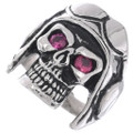 Stainless Steel Fighter Pilot Skull Ring 50082