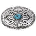 Turquoise Belt Buckle Sterling Silver 49193