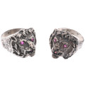 Sterling Silver Male Lion Ring 50089