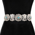 Real Turquoise Silver Concho Belt 49196